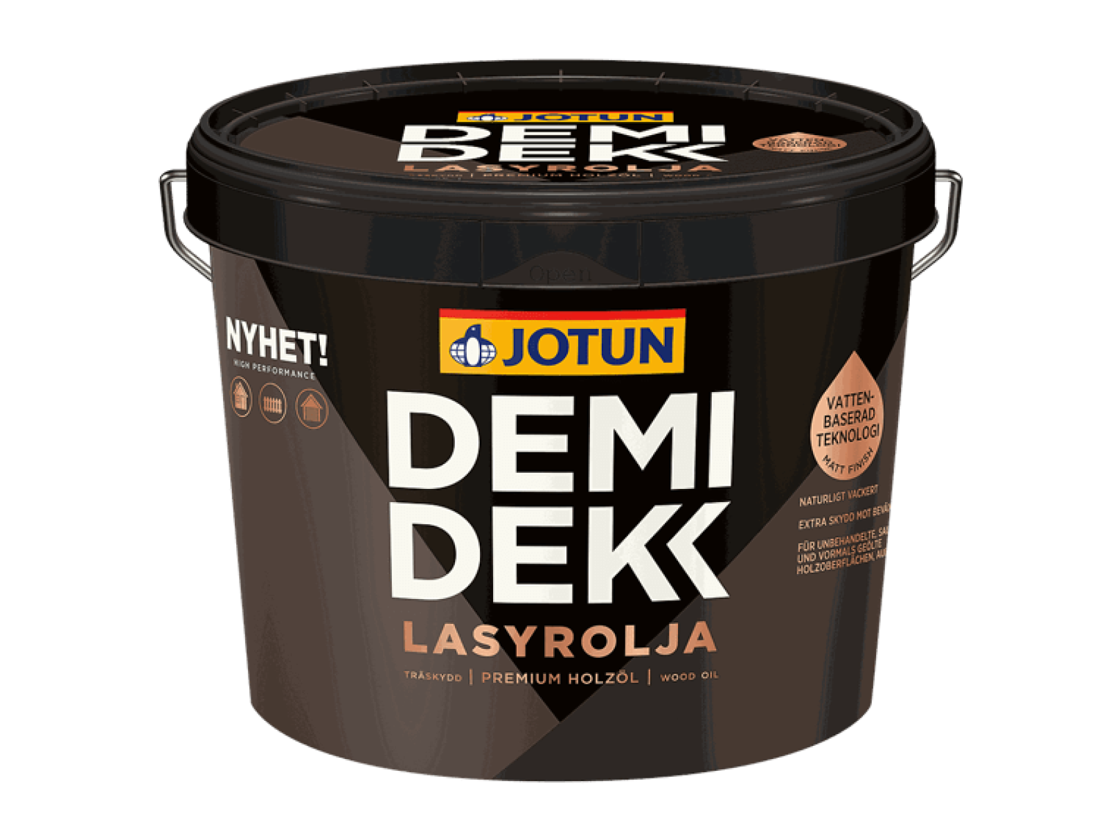 Das neue Premium Fassadenöl DEMIDEKK Lasyrolja ist ein wasserbasierendes, pigmentiertes Premiumholzöl auf Alkydharzbasis.