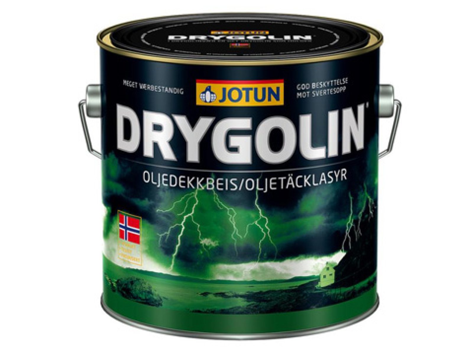 Die JOTUN DRYGOLIN OLJEDEKKBEIS ist eine lösungsmittelhaltige, deckende Holzschutzfarbe mit hochwertigen, langöligen Bindemitteln und hohem Festkörpergehalt.
Gutes Haftvermögen, hohe Wetterbeständigkeit, UV-Schutz, stark wasserabweisend, angenehm zu verarbeiten, fungizid eingestellt. Keine Füllstoffe, daher gut sichtbare Holzstruktur mit lasurähnlicher Wirkung.