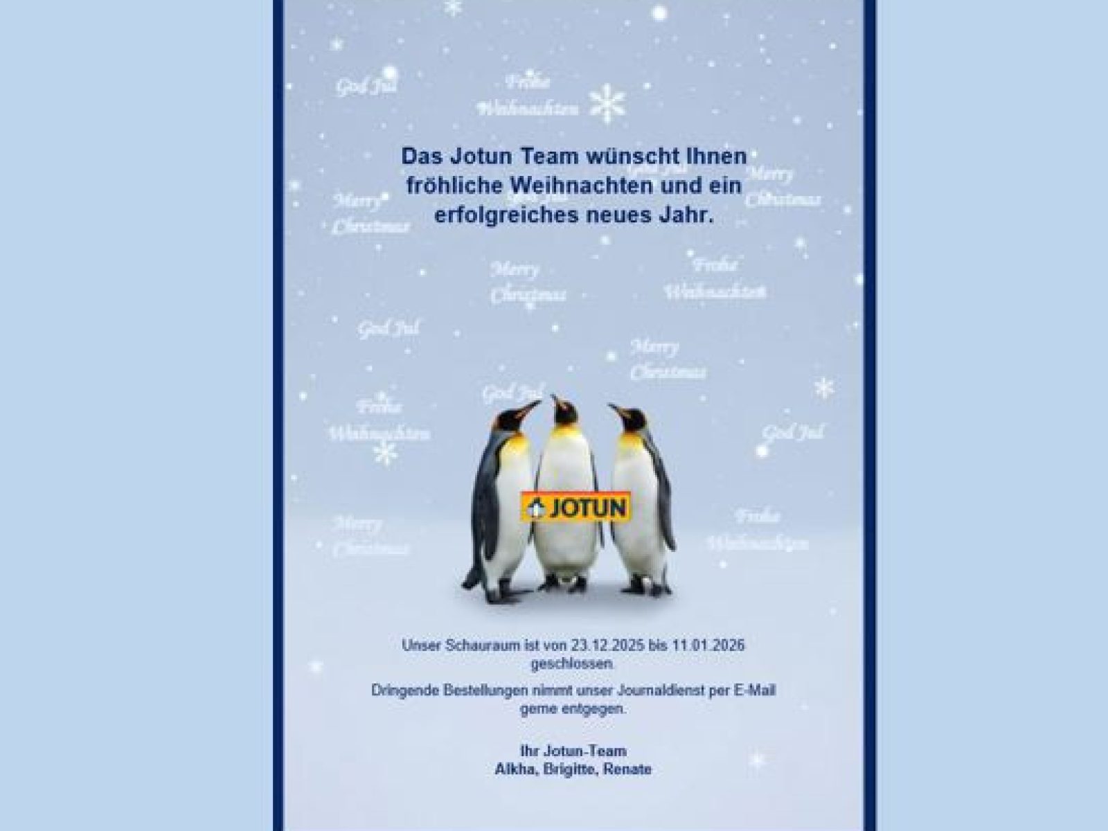 Frohe Weihnachten - God Jul